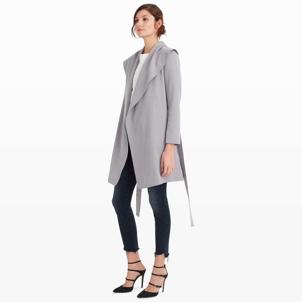 Club Monaco Hanne Trench Coat, Shadow Gray
